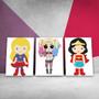 Imagem de Quadros Super Heroínas decorativo infantil