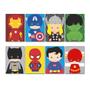 Imagem de Quadros Super Heróis Marvel Decorativo Infantil Conj. 8 peças 30x40