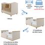 Imagem de Quarto Bebê Completo Berço Americano 3 em 1 Cômoda 1 Porta 100% MDF