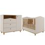 Imagem de Quarto Bebê Completo Berço Americano 3 em 1 Cômoda 1 Porta 100% MDF