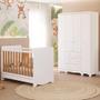 Imagem de Quarto Bebê Completo Berço Americano Ben 3 em 1 Guarda Roupas 4 Portas 3 Gavetas Junior MDF Faura