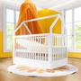 Imagem de Quarto Bebê Completo Berço Cômoda Guarda-Roupa Wood Divicar