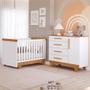 Imagem de Quarto Bebê Completo Berço Mini Cama E Cômoda Retrô Faura