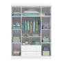 Imagem de Quarto Bebê Completo Com Berço Cômoda Guarda Roupa 4 Portas