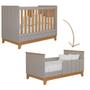 Imagem de Quarto Bebê Gêmeos com 2 Berços Mini Cama e Guarda Roupa 4 portas Liza Permobili