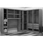 Imagem de Quarto Casal Completo Rizon/Linea 6 Peças (1 Armário Aéreo + 3 Guarda Roupas + 1 Closet Canto Obliquo + 1 Complemento) QCM109 Cumaru/Fendi-N