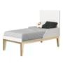 Imagem de Quarto com Berço Classic e Guarda Roupa 2 Portas Branco Fosco e Pés Madeira Natural - Reller Móveis