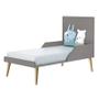 Imagem de Quarto com Berço Theo e Cômoda com Gavetas Cinza Fosco e Pés Madeira Natural - Reller Móveis
