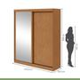 Imagem de Quarto com Guarda-roupa 2 Portas 2 Gavetas, Cômoda 2 Portas 7 Gavetas e Cama Casal Athenas