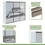 Imagem de Quarto com Guarda-roupa 3 Espelhos 3 Portas 6 Gavetas, Cômoda 2 Portas 7 Gavetas e Cama Solaris