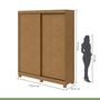 Imagem de Quarto com Guarda-roupa Casal 2 Portas 2 Gavetas, Cômoda 2 Portas 7 Gavetas e Cama Athenas