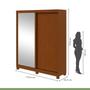 Imagem de Quarto com Guarda-roupa Casal 2 Portas 2 Gavetas Zeine, Cômoda 2 Portas 7 Gavetas e Cama Loop