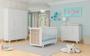 Imagem de Quarto Completo Bebê Moveis Peroba Retro 100% MDF Ls capitonê Bege  Branco