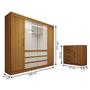 Imagem de Quarto Completo Casal Honey 5 Portas 10 Gavetas com Espelho Cinamomo/Off White - Panorama Móveis