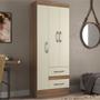 Imagem de Quarto Completo Guarda-roupa 3 Portas e 2 Gavetas e Cômoda 8 Gavetas