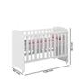 Imagem de Quarto Completo Infantil Sophia com Roupeiro, Cômoda e Berço Branco - Peternella