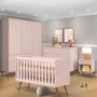 Imagem de Quarto Completo Para Bebê Com Berço Guarda Roupa E Cômoda Rose Nasus Shop Jm Baby