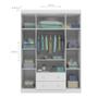 Imagem de Quarto Completo para Bebe com Guarda Roupa 4 Portas, Cômoda e Berço