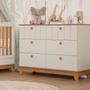 Imagem de Quarto de Bebê 1 Berço 1 Cômoda 6 Gavetas 1 Guarda Roupas 4 Portas 4 Gavetas Chantilly