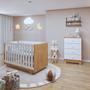 Imagem de Quarto de Bebê 100% MDF com Berço Mini Cama Life e Cômoda Soft Life Branco/Madeirado Ypê