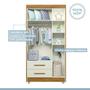 Imagem de Quarto de Bebê 100% MDF com Berço Minicama, Cômoda e Guarda Roupa 3 Portas Flocos
