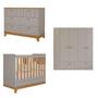 Imagem de Quarto de Bebê 3 Pçs com Berço, Cômoda 6 Gavetas e Gr 4 Portas 4 Gavetas Chantilly
