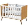 Imagem de Quarto de Bebê 3 Portas Retro Gold Freijó Branco Eco Wood com Colchão Gazin  Matic 
