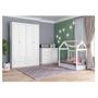 Imagem de Quarto De Bebê 4 Portas Com Berço Montessoriano Americano Branco - Henn