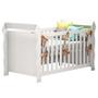 Imagem de Quarto de Bebê 4 Portas com Gaveteiro Ternura Baby e Berço Lara Branco Brilho com Colchão Gazin - Incorplac