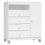 Imagem de Quarto de Bebê 6 Portas Ternura Baby com Berço Americano Doce Sonho 100 Branco Brilho com Colchão Ortobom - Incorplac