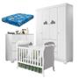 Imagem de Quarto de Bebê Ane com Berço Americano Danny Branco Brilho e Colchão Ortobom  Phoenix Baby