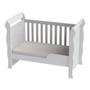 Imagem de Quarto de Bebê Ariel IV Berço Guarda-Roupa Cômoda Colchão Baby D18 (10x70x130) Branco Infantil