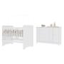 Imagem de Quarto de Bebê Berço 3 em 1 Gabrielle Cômoda com Porta Fraldario Infantil Branco Carolina Baby