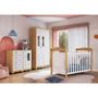 Imagem de Quarto de Bebê Berço 3 em 1, Guarda-roupa e Cômoda com Janelas 100% MDF Aurora Espresso Móveis