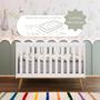 Imagem de Quarto de Bebê Berço 3 em 1 Retro Cômoda com Porta Fraldario Infantil Branco Carolina Baby