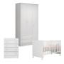 Imagem de Quarto de Bebê Berço c/Rod Guarda Roupa Cômoda Doce Sonho Branco Qmovi