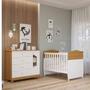 Imagem de Quarto de Bebê Berço e Cômoda 4 Gavetas Happy Espresso Móveis Nature/Branco
