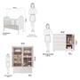 Imagem de Quarto de Bebê Berço Guarda Roupa e Cômoda com Janela Maya Clássico Espresso Móveis