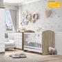 Imagem de Quarto de Bebê Berço Mini Cama e Cômoda 5 Gavetas Bala de Menta Henn