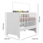 Imagem de Quarto de Bebê Blenda com Berço Americano Maya Branco Acetinado com Colchão Ortobom - Phoenix Baby