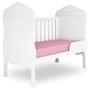 Imagem de Quarto de Bebê Blenda com Berço Americano Realeza Branco Acetinado com Colchão Gazin - Phoenix Baby