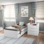 Imagem de Quarto de Bebê Blenda com Berço Multifuncional Cleo Branco Acetinado  Phoenix