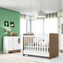Imagem de Quarto de Bebê com Berço Americano 3 em 1 e Cômoda 1 Porta com Janela Pirueta Espresso Móveis