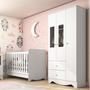 Imagem de Quarto de Bebê com Berço Americano 3 em 1 e Guarda Roupa 3 Portas com Janela Ben