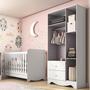 Imagem de Quarto de Bebê com Berço Americano 3 em 1 e Guarda Roupa 3 Portas com Janela Ben