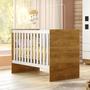 Imagem de Quarto de Bebê com Berço com Suporte 100% Mdf Life e Cômoda de Bebê 100% Mdf 1 Porta 4 Gavetas Life Branco/Madeirado Ypê