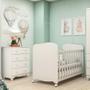 Imagem de Quarto de Bebê com Berço e Cômoda 4 Gavetas 100% MDF Mimo