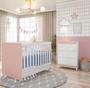 Imagem de Quarto de Bebe com Berço e Cômoda Rose Branco Com Colchão New Diamante - Peternella