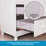 Imagem de Quarto de Bebê com Berço Min Cama com Capitonê e Cômoda 100 MDF Elô New Noah Móveis Peroba