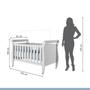 Imagem de Quarto de Bebê com Berço Mini Cama 100% Mdf Slim e Cômoda de Bebê 100% Mdf 4 Gavetas Soft Life